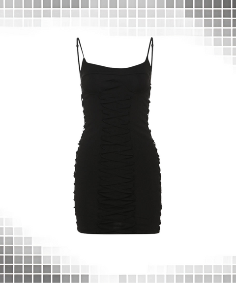 Tie-strap mini dress