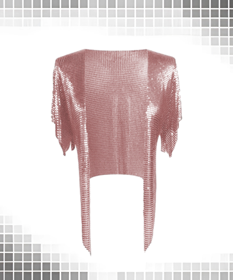 Metal Sequin Festival Party Crop Top