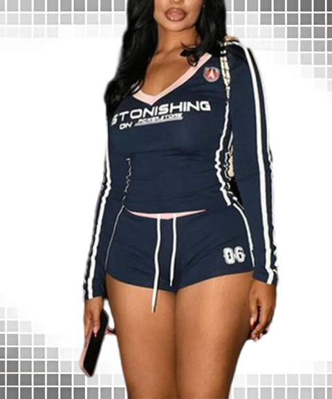 Printed Long-sleeved Leggings Set