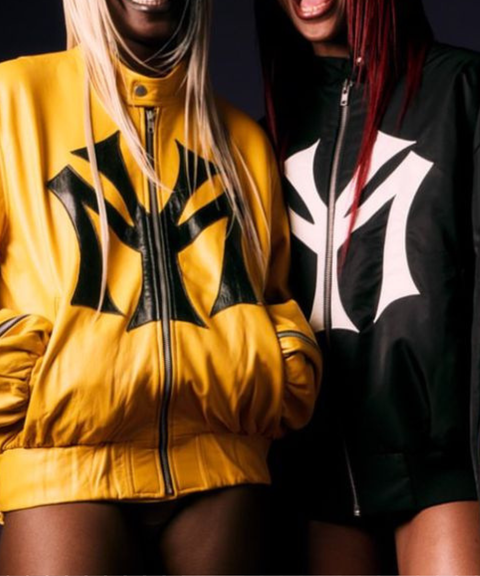 Multi-zipper design letter embroidered jacket