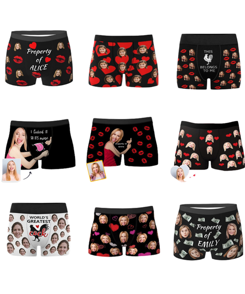 [Custom] Men's Sexy Clothing, Custom 3D Face Print Breathable Boxer Briefs