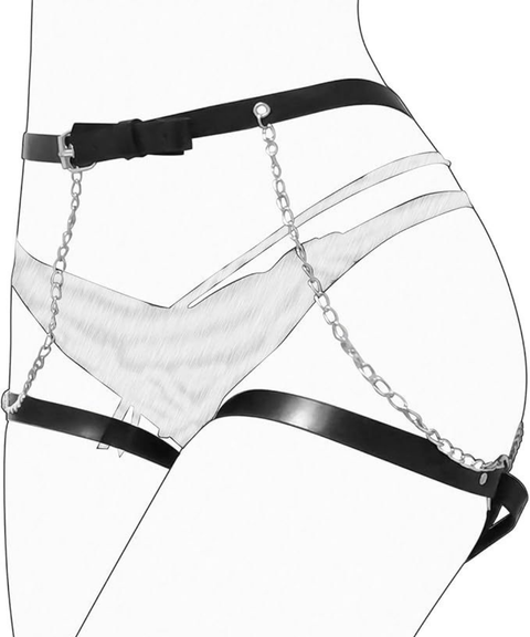 Women's Sexy Clothing, BDSM Wearable Leather Bondage Accessories, Nightout OOTD