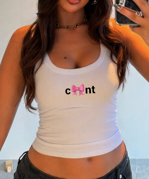 "CUNT"Slogan vests & T-shirts & sweatshirts