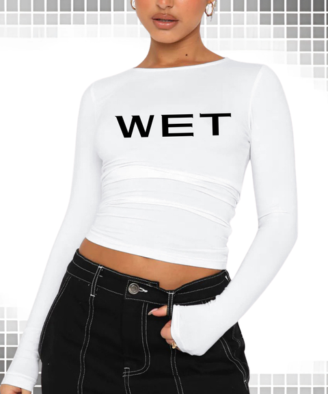 Women's Sexy Clothing, ”WET"U-neck slim fit tank top&Hoodie, Nightout OOTD