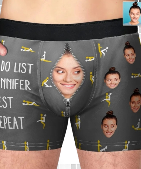 [Custom] Men's Sexy Clothing, Custom 3D Face Print Breathable Boxer Briefs