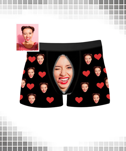 [Custom] Men's Sexy Clothing, Custom 3D Face Print Breathable Boxer Briefs