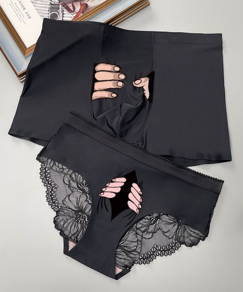 Couples Lace Ice Silk Underwear Shorts, Nightout OOTD