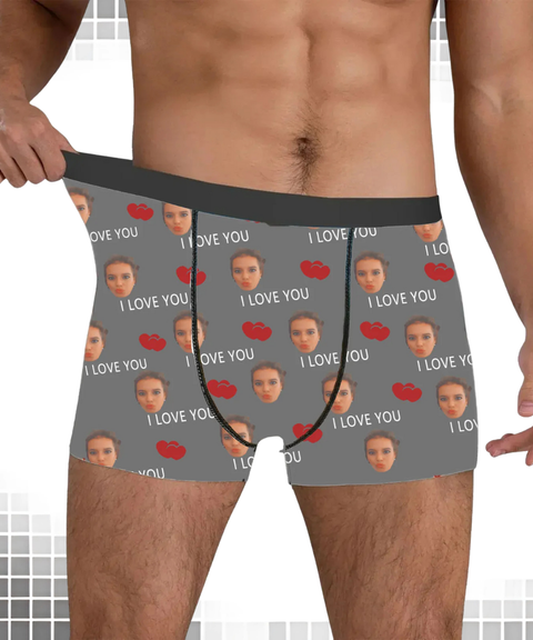 [Custom] Men's Sexy Clothing, Custom 3D Face Print Breathable Boxer Briefs