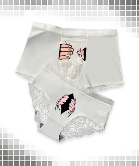 Couples Lace Ice Silk Underwear Shorts, Nightout OOTD