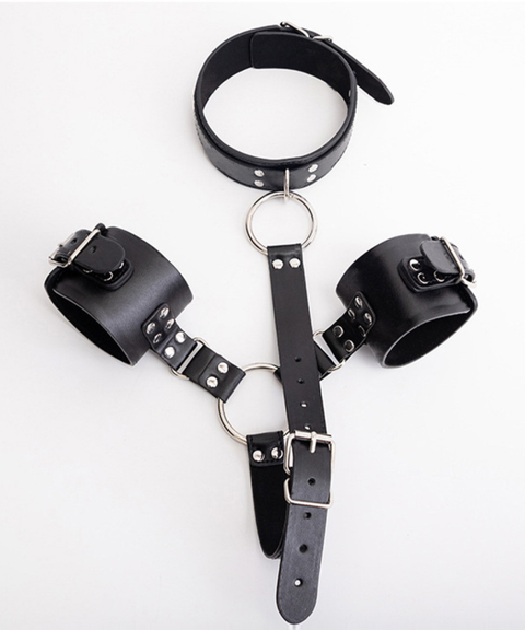 Women's Sexy Clothing, BDSM Bondage Collar & Handcuff Set, Nightout OOTD