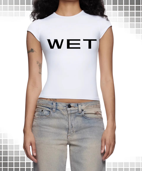 Women's Sexy Clothing, ”WET"U-neck slim fit tank top&Hoodie, Nightout OOTD