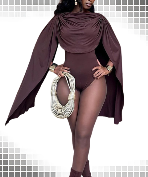 Sexy ruffled collar bodysuit