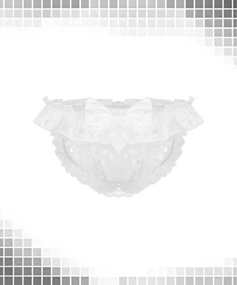 Men's lace bowknot thong erotic underwear ,Nightout OOTD