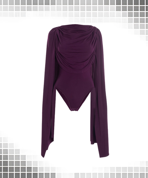 Sexy ruffled collar bodysuit