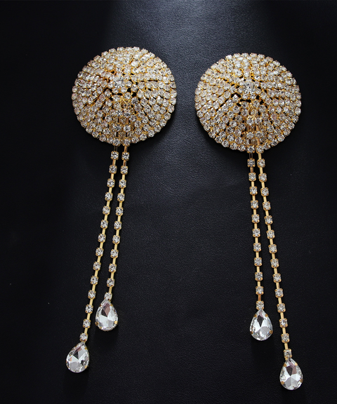 Sexy Sparkling Rhinestone Bikini Thong & Bra Chain Set