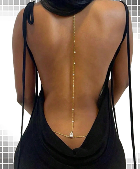 Zircon Waterdrop Bra Chain & Back Chain