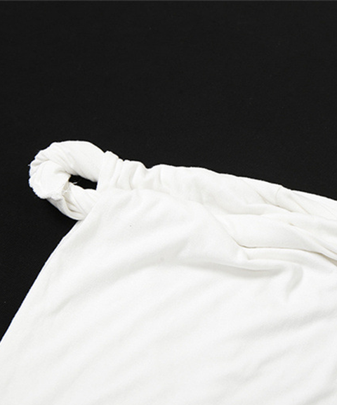 Solid Slim Off-Shoulder Backless T-Shirt