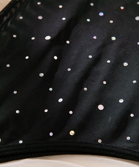 Women’s Sexy Clothing, Sexy Sequin Underwire Sheer Push-Up Slimming Dress with Gloves & Straps, Nightout OOTD