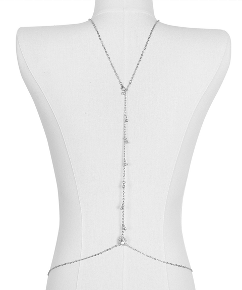 Zircon Waterdrop Bra Chain & Back Chain