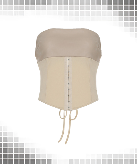 Waist-Cinching Cutout Leather Hip-Hugging Set with Harness Belt