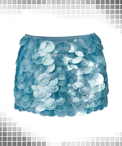 Sequin Sexy Solid Mini Skirt