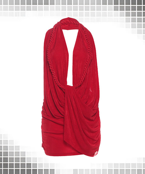 Women's Sexy Clothing, Sexy Deep V Halter Backless Bodycon Solid Color Dress, Nightout OOTD