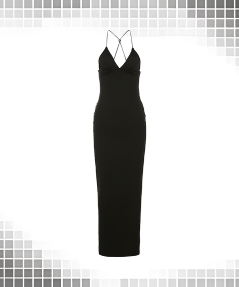 Women’s Sexy Clothing, Halter Backless Slim-Fit Printed Bodycon Dress, Nightout OOTD