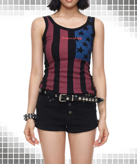 Vintage American flag camisole top