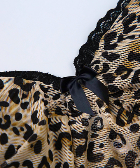 leopard print lace vest