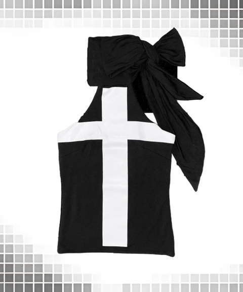 Printed Halter Sexy Punk Gothic Tank Top