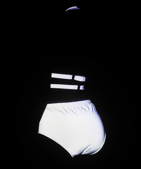 Women's Sexy Clothing, Sexy O-Ring Strappy Iridescent Reflective Bikini, Nightout OOTD