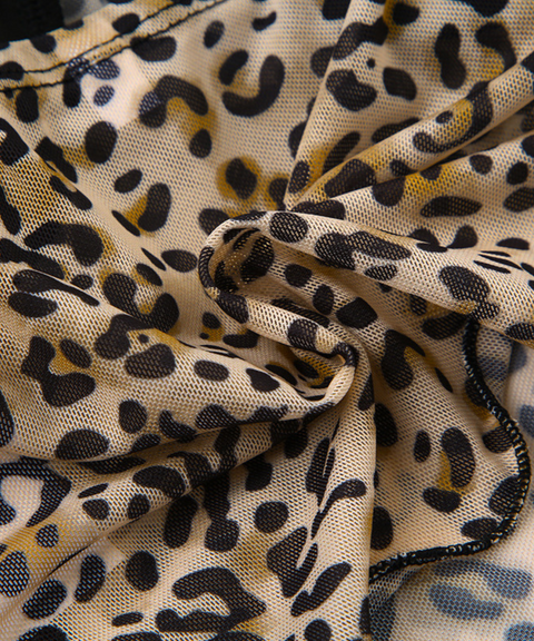 leopard print lace vest