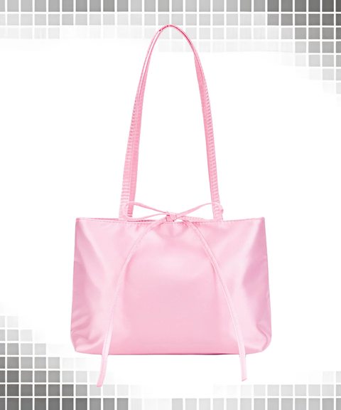 Balletcore French Vintage Velvet Satin Mini Handbag & Shoulder Baguette Bag