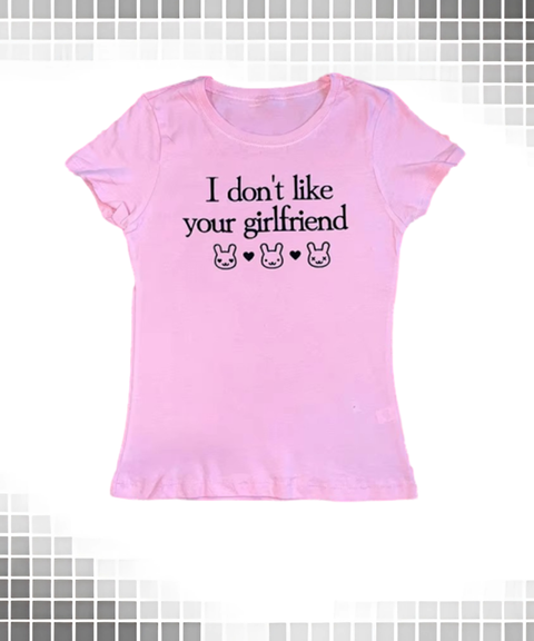 Round Neck Pullover Sweet & Cool Crop T-Shirt