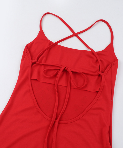 Elegant Slim Fit Rhinestone Slip Dress