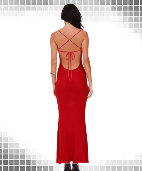 Elegant Slim Fit Rhinestone Slip Dress