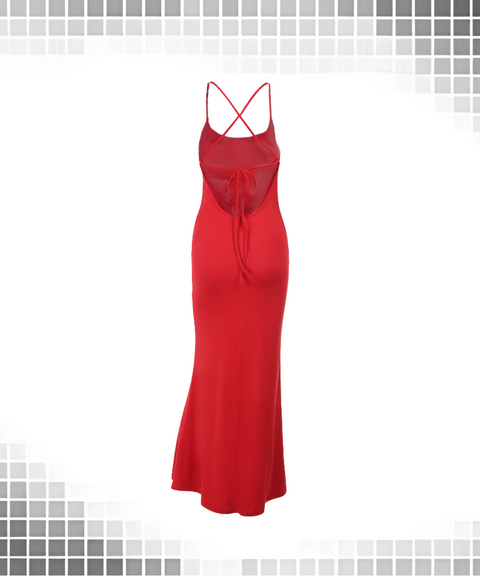 Elegant Slim Fit Rhinestone Slip Dress