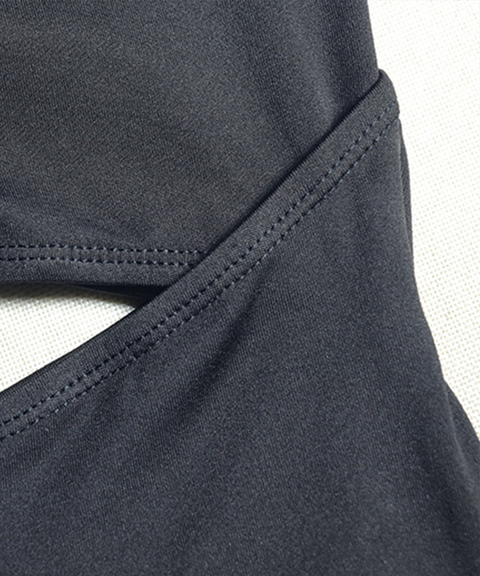 Solid Cutout One-Shoulder Split Hem Dress