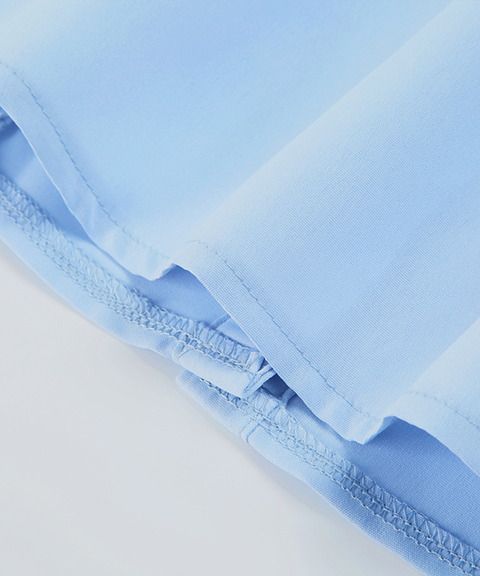 Slim Ruched Button-Up Back Tie Collar Shirt