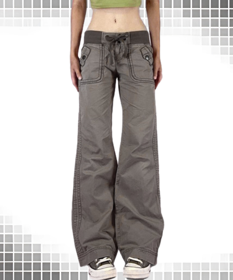 Vintage Washed Patch Pocket Slim-Fit Utility Jeans