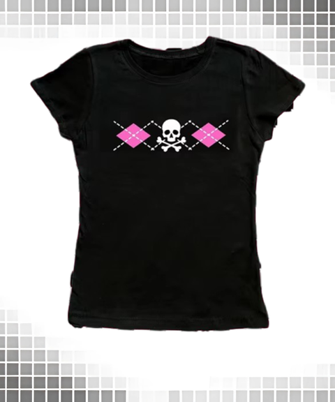 Round Neck Pullover Sweet & Cool Crop T-Shirt