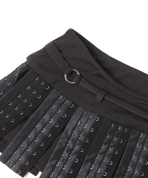 Breasted design is versatile with a half-length mini skirt