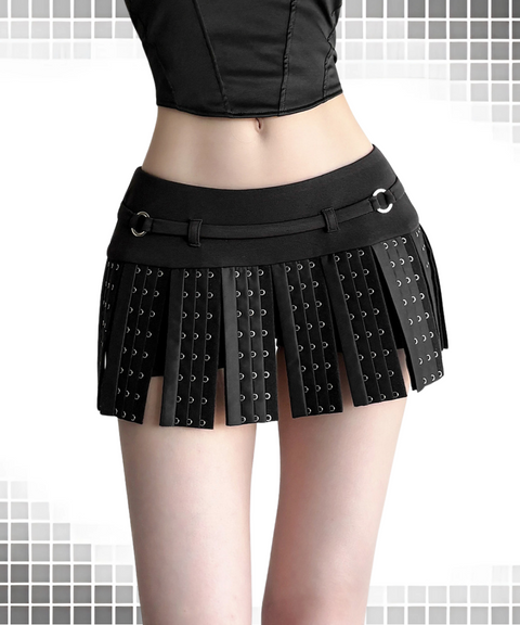 Breasted design is versatile with a half-length mini skirt