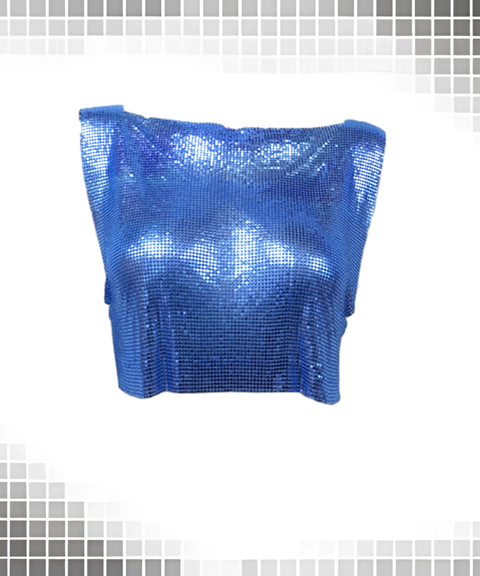 Metal Sequin Festival Party Crop Top