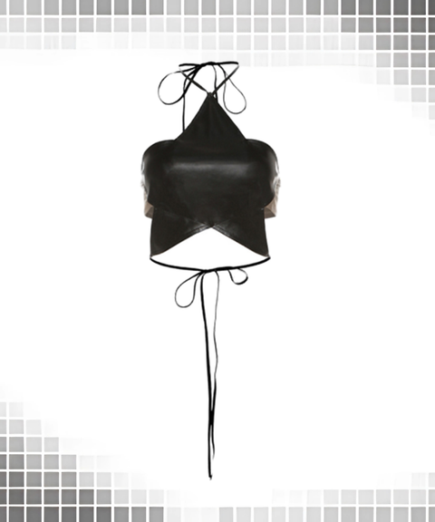 Star-Shaped Tie Backless Sexy Crop Top