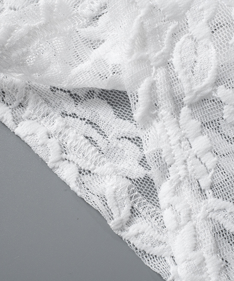 Mesh & Lace See-Through Skirt Pants