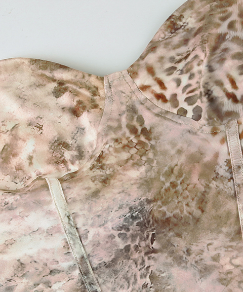 Vacation Animal Print Irregular Waist-Tied Two-Piece Set