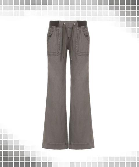 Vintage Washed Patch Pocket Slim-Fit Utility Jeans