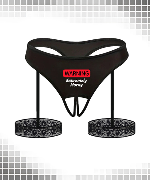 Women's Sexy Clothing, Sexy Strappy One-Piece Leg Harness Style Split Crotch Elastic Couples Thong, Nightout OOTD