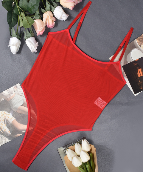 Women's Sexy Clothing,See-through Mesh Bodysuit, Nightout OOTD